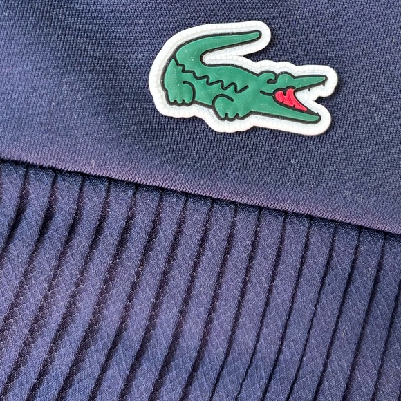 Lacoste Women's Navy Pleated Shorts - Picture 2 of 9